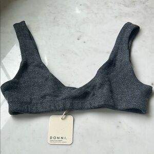 DONNI. Charcoal Gray Bralette